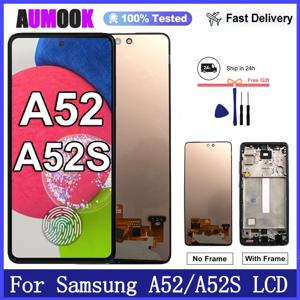 삼성 갤럭시 A52 4G/5G용 새로운 AMOLED 디스플레이, 삼성 A52S 5G LCD 디스플레이 교체용 LCD 디스플레이 터치 스크린 디지타이저
