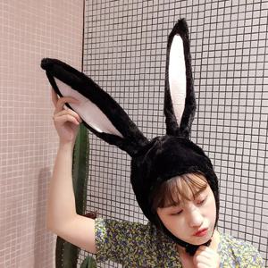 2Pcs 토끼 귀 모자 사랑스러운 부드러운 남여 공용 의상 소품 파티 사진 용품 부활절 액세서리 토끼 귀 후드