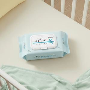 시치미 쓱 병풀시카 플러스 70평량 대용량 아기물티슈 캡형 72매 70gsm 5팩