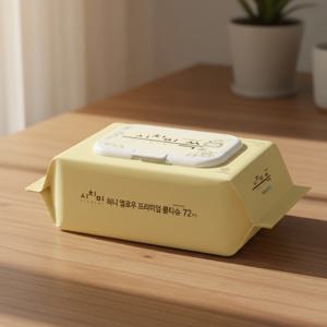 시치미쓱 허니 아기물티슈 고평량 프리미엄 두툼한 엠보싱 물티슈 ewg올그린등급 캡형 72매 10팩 80평량