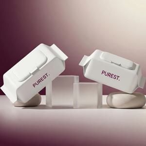 퓨어스트 시그니처 초순수 50gsm 저자극 엠보싱 아기물티슈 캡형 100매 8팩