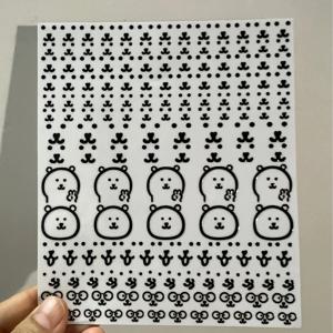 새로운 인기 농담 곰 물컵 스티커 1/3/6PCS 귀여운 만화 전사 스티커 방수 스크래치 방지 컴퓨터 장식