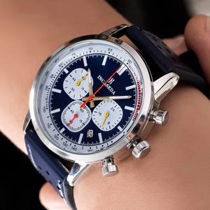 방수 야광 커플 시계 크로노그래프 쿼츠 가죽 다기능 스포츠