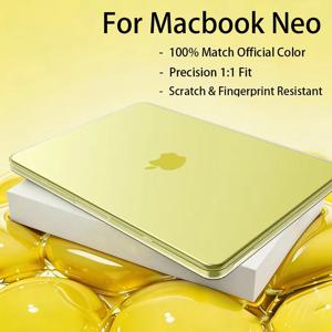 MacBook Neo 케이스용 노트북 케이스 13인치 2026 A3404용 공식 색상 플라스틱 매트 하드 쉘 케이스와 100% 일치