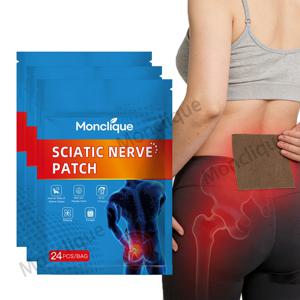 24-72PCS 좌골신경 진정 패치 엉덩이 재활 보조 붕대 페리포르미스 마사지 스티커 긴장된 근육 관리 도구