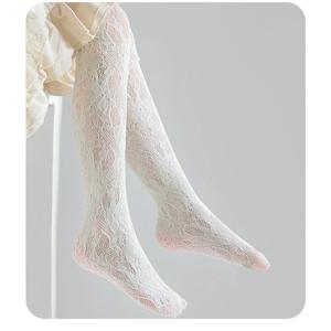 어린이용 팬티스타킹 러브 씬 홀로우 메쉬 레깅스 화이트 로리타 스타일 베이비 해외 레이스 팬티스타킹 단색