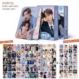 60개입 BounPrem 태국 BL CP 로모 카드와 32개 스티커 세트 HD 양면 인쇄 아이돌 포토 카드 팬 컬렉션 선물