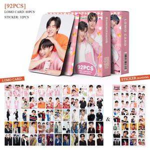 60Pcs GeminiFourth LOMO 포토카드 세트(32Pcs 미니 스티커 포함) 태국 BL 스타 HD 포토 카드 팬 컬렉션 선물