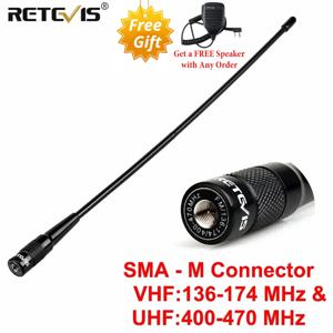 Retevis RHD-771 RT3S 라디오 아마추어 안테나 SMA-M Male VHF UHF 휩 안테나 (Retevis RT3S RA89 HA1UV H777 Baofeng UV3R TYT 용)