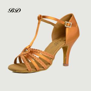 최고급 댄스 신발, BDDANCE 라틴 신발, 수입 새틴 BD 2368 다이아몬드 버클, 어퍼 땀 깔창, 진짜 가죽 밑창, 인기 상품