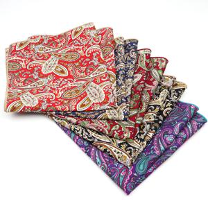 큰 꽃무늬 코튼 손수건, 다채로운 인쇄 라운드 포켓 스퀘어 남성 캐주얼 서클 34cm 너비 손수건
