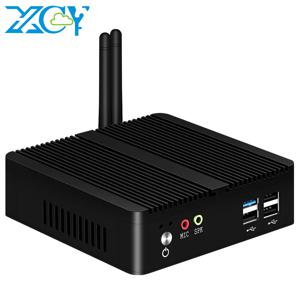XCY 팬리스 미니 PC Intel Celeron J1900 쿼드 코어 기가비트 이더넷 4x USB HDMI VGA 디스플레이 지원 WiFi Windows Linux/Ubuntu
