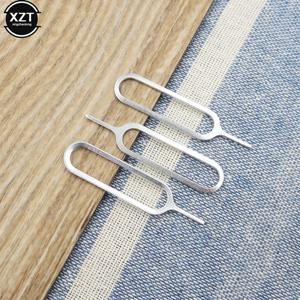 애플 아이폰 아이패드 삼성 샤오미 화웨이용 스테인레스 스틸 바늘, 심 카드 트레이 제거, 핀 방출 키 도구, 1 개