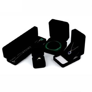 블랙 벨벳 전체 범위 보석 상자 반지 귀걸이 홀더 팔찌 상자 펜던트 목걸이 주최자 보석 보관 상자 선물 상자