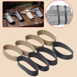 전술 4PCS/SET 고강도 탄성 고무 링 사냥용 에어소프트 고무 밴드 DBAL A2 PEQ15 손전등 레이저 조준기용
