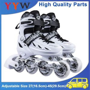조절 가능한 인라인 롤러 스케이트 신발, 전문 번쩍이는 슬라이딩 스니커즈, 야외 레이싱 스피드 스케이팅, 4 륜 신발 선물
