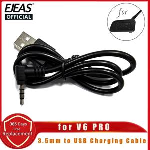 EJEAS V6 PRO 3.5mm 잭-USB 충전 케이블, Vnetphone V6/V4PRO 오토바이 헬멧 인터콤 블루투스 헤드셋 액세서리
