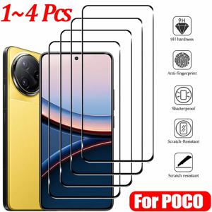 강화 유리 용 Poco F8 F7 Ultra X7 X6 F6 Pro 5G 화면 보호기 PocoX6 Pro 전면 유리 Tempered Glass Poco X6 Pro Screen Protector Poko X5 F5 Pro 휴대폰 보호 필름