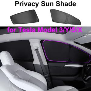 Tesla Model 3 Y S X 2024 2025 용 자동차 차양 Sun Shade 개인 정보 보호 쉐이딩 커버 전면 후면 사이드 윈도우 UV Protector Highland M3H