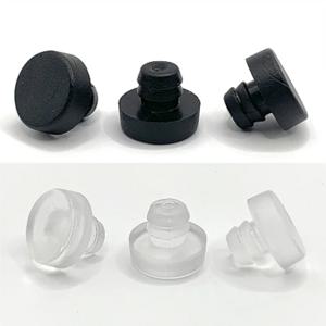 50 개/몫 6.5mm 고무 나사 구멍 플러그 투명 고무 막대 플러그 가구 테이블 의자 다리 임베디드 구멍 캡 바닥 보호기