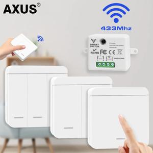 무선 조명 벽 스위치 릴레이 수신기 RF 433Mhz 1/2/3Gang 패널 스위치 LED 램프에 대 한 원격 제어 인터럽터 10A 110V 220V