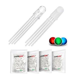 RGB LED 발광 다이오드, 3 색 아두이노, 레드, 그린, 블루, 멀티 컬러, 공통 양극 음극, DIY PCB 회로 전구, 100 개, 5mm, 2 V, 3 V