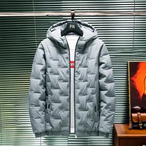 남성용 두꺼운 양털 안감 코튼 재킷 겨울 작업복 방풍 따뜻한 패션 시티 스타일 지퍼 클로저 후드 코트