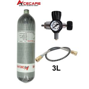 ACECARE 탄소 섬유 실린더 고압 탱크, 충전 스테이션, HPA 다이빙 충전 스테이션, M18 * 1.5, 4500Psi 300Bar 3L