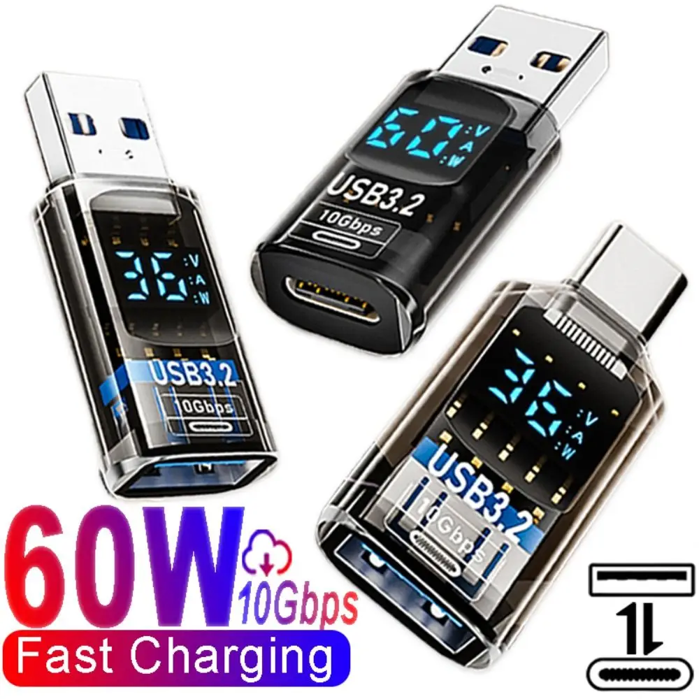 USB3.2 USB 남성-USB 여성 USB C 변환기 10Gbps 디지털 디스플레이 어댑터 고속 데이터 전송 어댑터 (아이폰16 15 노트북용)