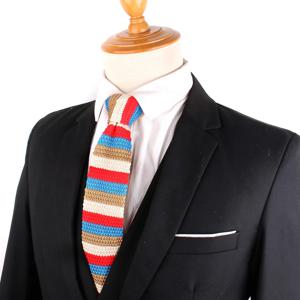 남녀공용 니트 넥타이, 슬림 스트라이프 넥타이, 캐주얼 넥타이, 신랑 결혼식 선물용