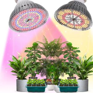 수경 다육 채소 꽃용 LED 성장 전구, 전체 스펙트럼 식물 전구, 200 LED E26/E27 소켓, 26W