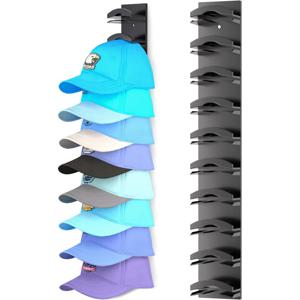 1개의 모자 보관 랙, 18개의 모자용 벽걸이형, 다층 선반, 침실, 옷장 문, 현관용 공간 절약형 디스플레이