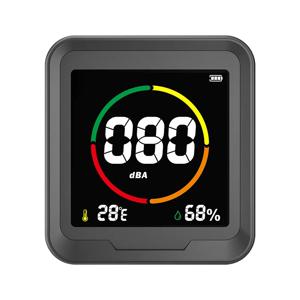 PTH-9S 전문 소음 환경 모니터, 온도 및 습도 센서가 있는 3-in-1 데시벨 측정기, 다채로운 대형 HD 디스플레이