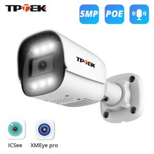 5MP PoE 비디오 감시 카메라 IP Onvif 양방향 오디오 48V POE DC 12V 야간 투시경 NVR 용 iCSee XMEeye Pro 보안 카메라