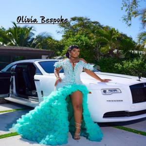 레이크 블루 머메이드 프롬 드레스 비딩 다이아몬드 진주 웨딩 리셉션 가운 생일 드레스 베스티도스 데 노체 맞춤 제작