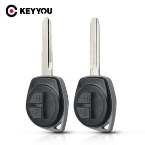 KEYYOU 2 버튼 교체 원격 자동차 키 쉘 스즈키 그랜드 Vitara SWIFT 고무 버튼 패드 Fob HU133R/TOY43 블레이드