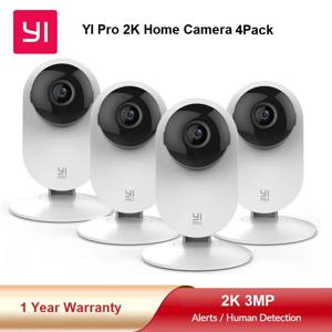YI 2K 3MP 카메라 2/3/4Pack 홈 IP 캠 보안 시스템(사무실/아기/보모/애완 동물 모니터 Wifi CCTV용 야간 투시경 포함)