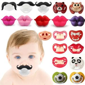 아기를위한 재미있는 젖꼭지 유아를위한 젖꼭지 신생아 귀여운 콧수염 입술 젖꼭지 치아 소년 소녀를위한 아기 선물