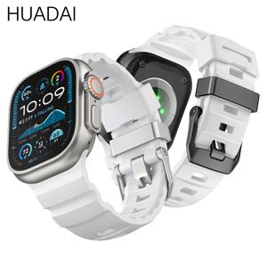 새로운 실리콘 스트랩 스포츠 팔찌 밴드 iWatch Ultra2 Apple Watch 10/9/8/1/2/3/4/5/6/7 46mm 49mm 45mm 시계 41 44 42mm