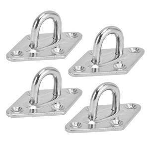 4 Pcs 304 스테인레스 스틸 아이 플레이트 스윙 해먹 장식을위한 천장 벽 마운트 후크 5 #