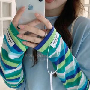 새로운 썬블록 슬리브 면장갑 아이스 실크 사이클링 여성용 아이스 슬리브 팔 보호대 팔 슬리브 루즈핏 여름 핸드 슬리브