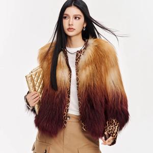 2025 리얼 여성 천연 여우털 스트립 스티치 토거 스타일 코트 정품 양가죽 레더 재킷 따뜻한 두꺼운 여성 럭셔리 재킷