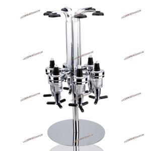 6헤드 회전식 주입대 레드 바이주 디스펜서 수직형 크리에이티브 레드 와인랙