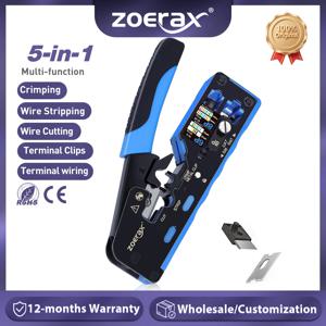 Cat7 Cat6a Cat6 Cat5e 네트워크 커넥터용 ZoeRax RJ45 크림퍼 도구 커넥터 압착 단자 기능이 있는 이더넷 압착 도구