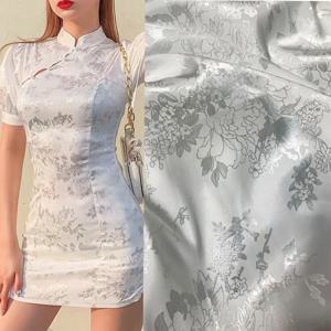 꽃 브로케이드 자카드 다마스크 원단 100X150cm 바느질을위한 부드러운 실키 Qipao 드레스 안감 잠옷 아기 안전 Hanfu 의상 디자인