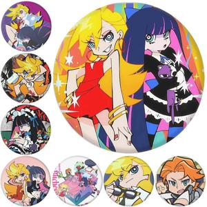58mm Anime New PANTY & STOCKING with GARTERBELT 팬티 스타킹 Burifu 코스프레 의상 배지 핀 SPTE Tinplate Brooch Prop Gift