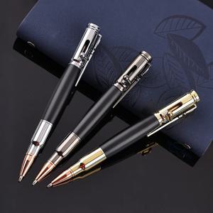 금속 볼트 액션 볼펜 검정 잉크 젤 펜 라이트 럭셔리 서명 펜 학생 선물 비즈니스 학교 사무 용품
