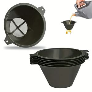 미세 나일론 메쉬가있는 20pcs PE 플라스틱 페인트 필터, 오일 및 수성 페인트 용 재사용 가능한 산업 등급 나일론 메쉬