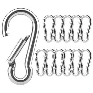 6Pcs 12Pcs 24Pcs 304 스테인레스 스틸 M4 M5 M6 다기능 스프링 스냅 Carabiner 퀵 링크 잠금 링 후크