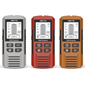 6-in-1 전자 벽 탐지기 다기능 휴대용 측정기 스터드 목재 파인더 라이브 와이어 스캐너 금속 탐지기